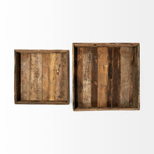 Natural Brown Reclaimed Wood With Grains And Knots Highlight Tray