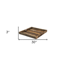 Natural Brown Reclaimed Wood With Grains And Knots Highlight Tray