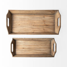 Natural Brown Wood With Grains And Knots Highlight Trays Set Of 2