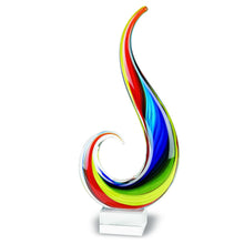 12 Multicolor Art Glass Centerpiece