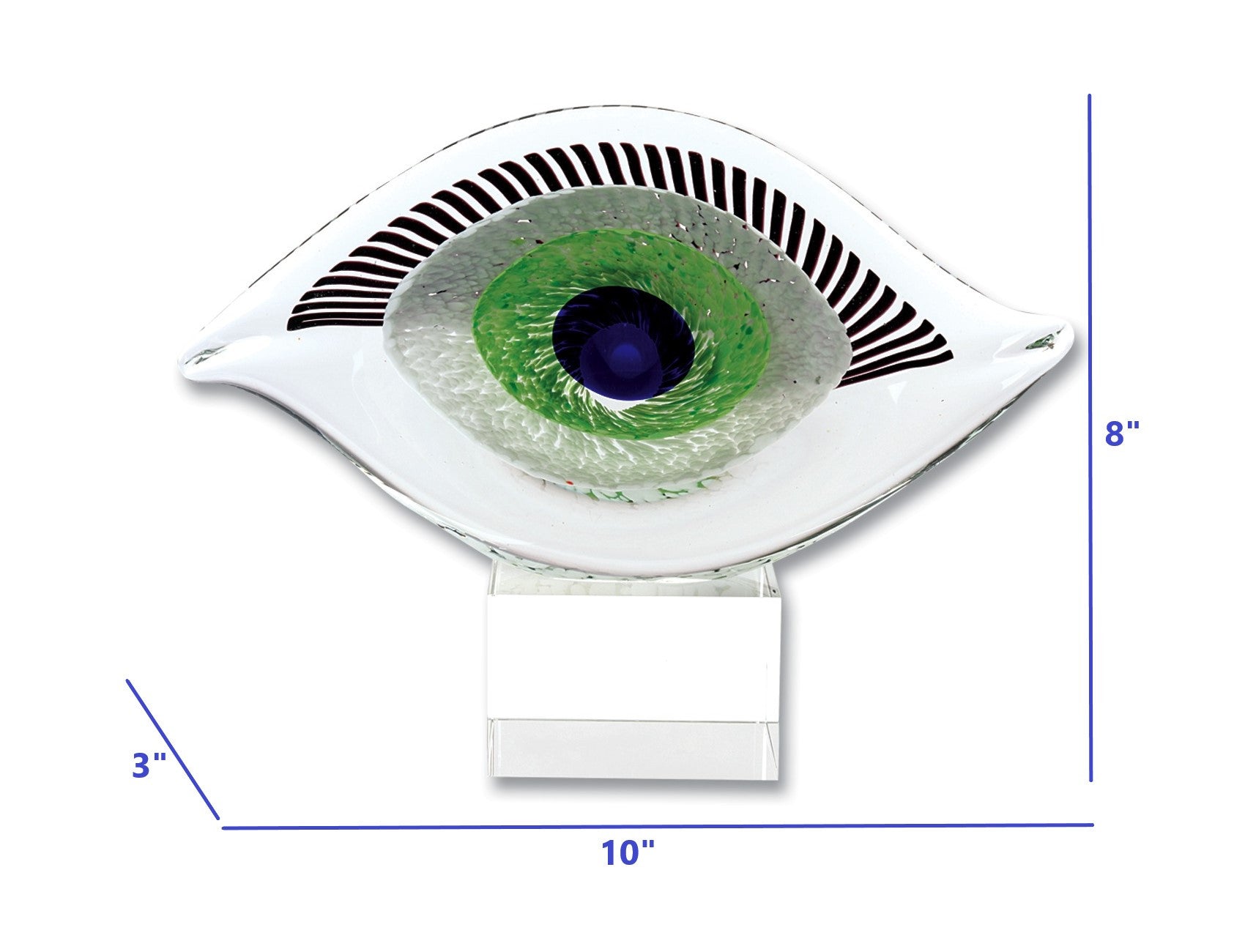 7 Multicolor Glass Art Glass Eye Centerpiece
