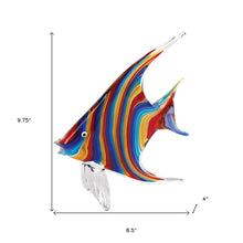 8 Mouth Blown Rainbow Tropical Fish Art Glass