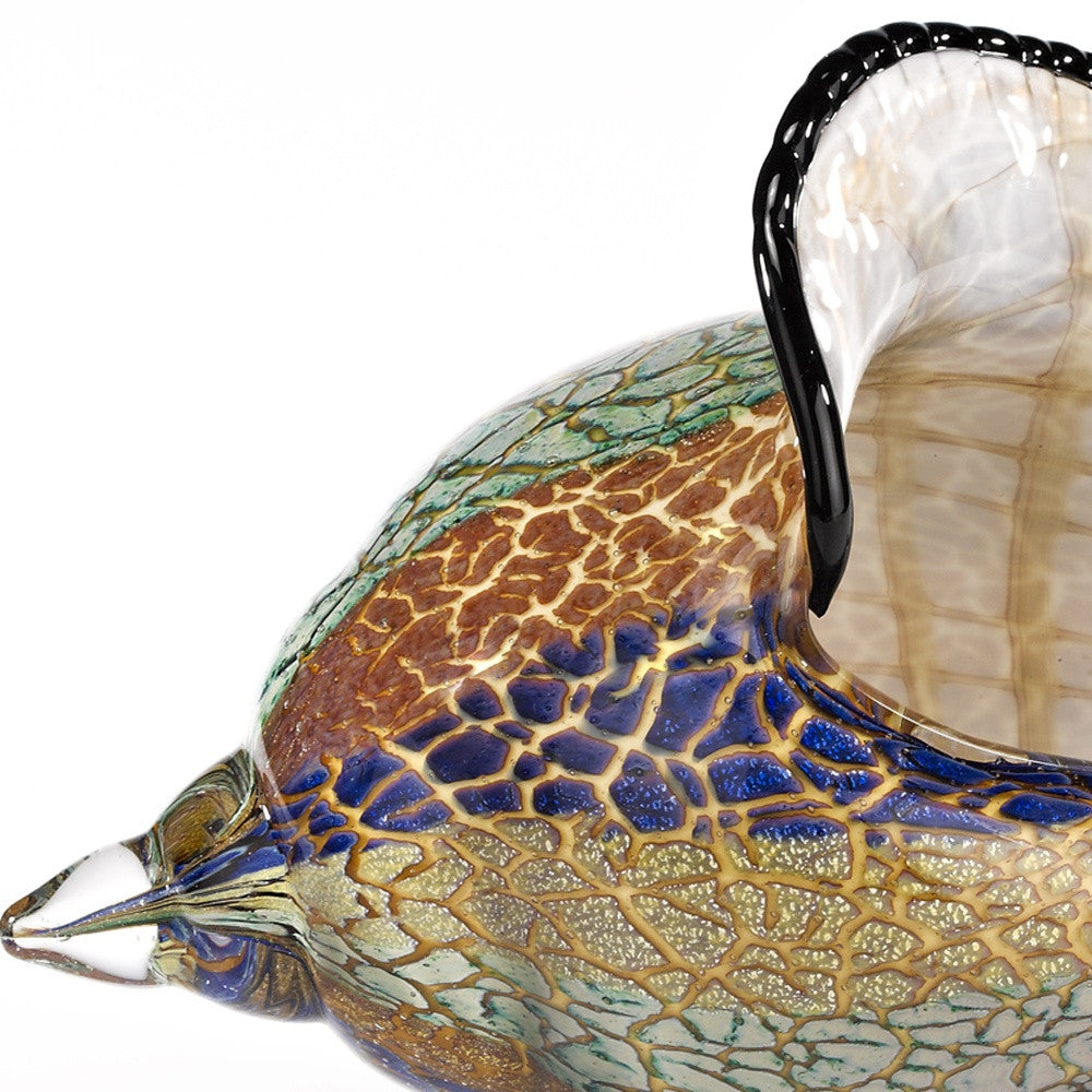 5 Mouth Blown Large Conch Shell Artistic Glass