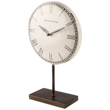 Rectangular White   Bronze Metal Desk   Tabletop Clock