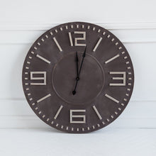 42'Oversize Round  Industrial Stylewall Clock With  Bold Block Numbers And Black Hands