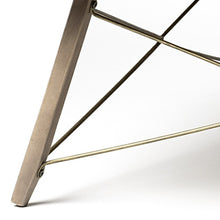 Square Solid Wood Top & Legs Coffee Table Wmetal Bracing