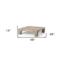 Square Reclaimed Solid Wood Coffee Table