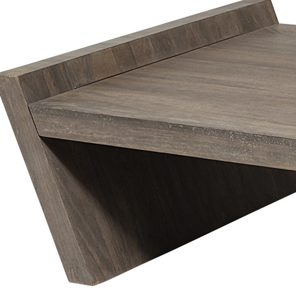 Square Solid Wood Top And Base Coffee Table