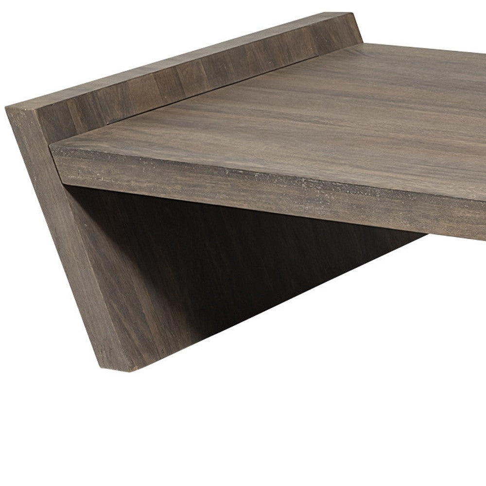 Square Solid Wood Top And Base Coffee Table