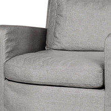 Flint Gray Slipcover Upholstered Fabric Seating  Wide Accent Chair With Wooden Frame And Legs
