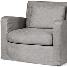 Flint Gray Slipcover Upholstered Fabric Seating  Wide Accent Chair With Wooden Frame And Legs