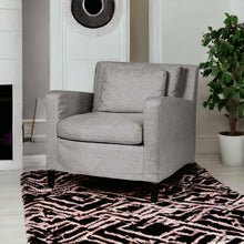 Flint Gray Slipcover Upholstered Fabric Seating  Wide Accent Chair With Wooden Frame And Legs
