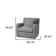 Castlerock Gray Slipcover Upholstered  Fabric Seating  Wide Accent Chair With Wooden Frame And Legs