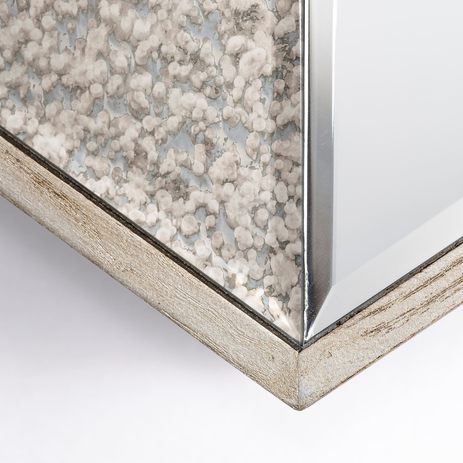 Natural Wood Frame Chevron Wall Mirror