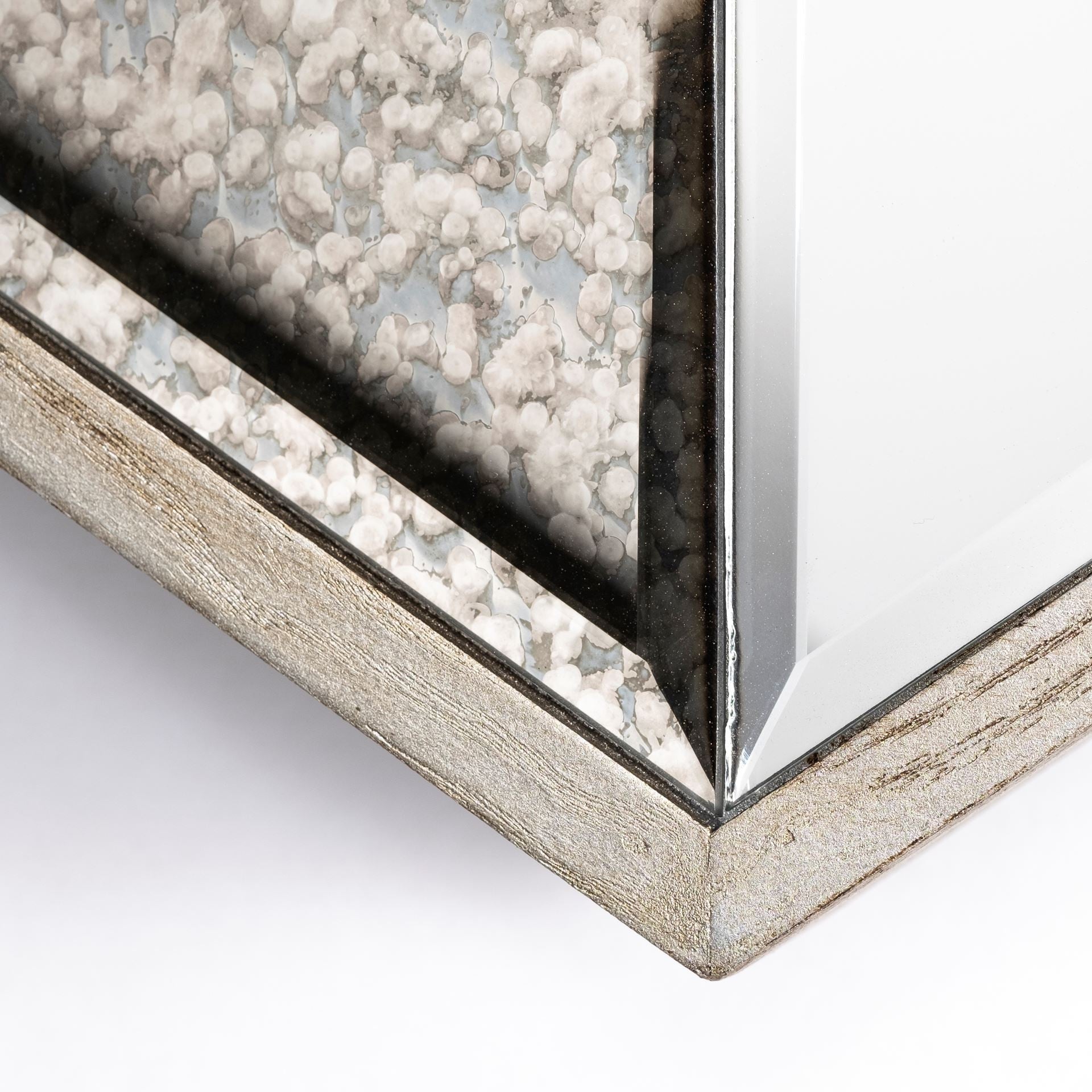 Natural Wood Frame Chevron Wall Mirror