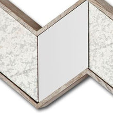 Natural Wood Frame Chevron Wall Mirror