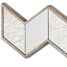 Natural Wood Frame Chevron Wall Mirror