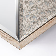 V Shaped Wooden Frame Wall Mirror W Clear Glass