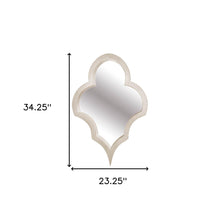 Espejo de pared con marco de madera blanca