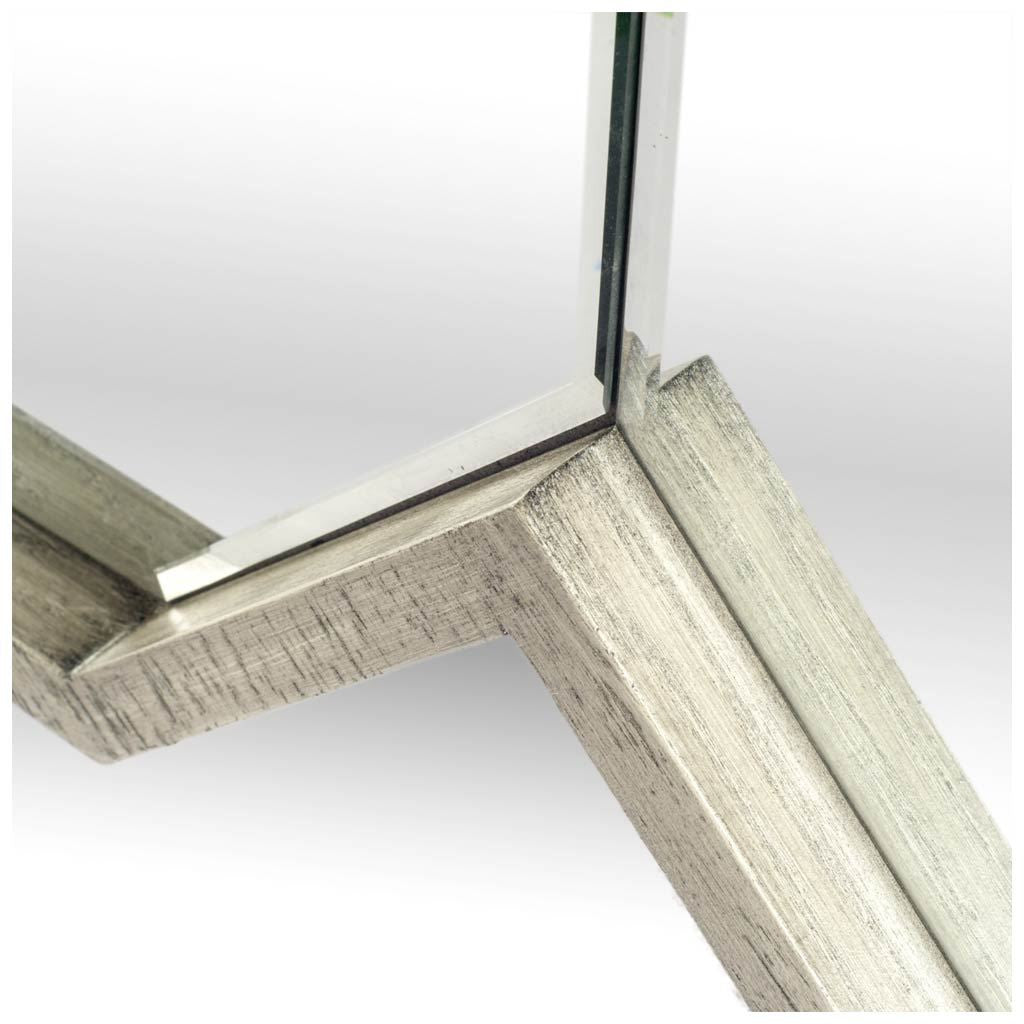 Grey Wood Frame Wall Mirror