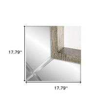 Grey Wood Frame Wall Mirror