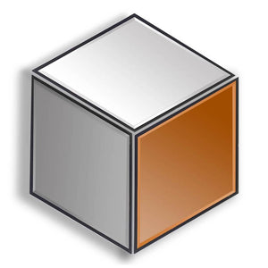 Set Of 3 Geometric Frameless Wall Mirrors