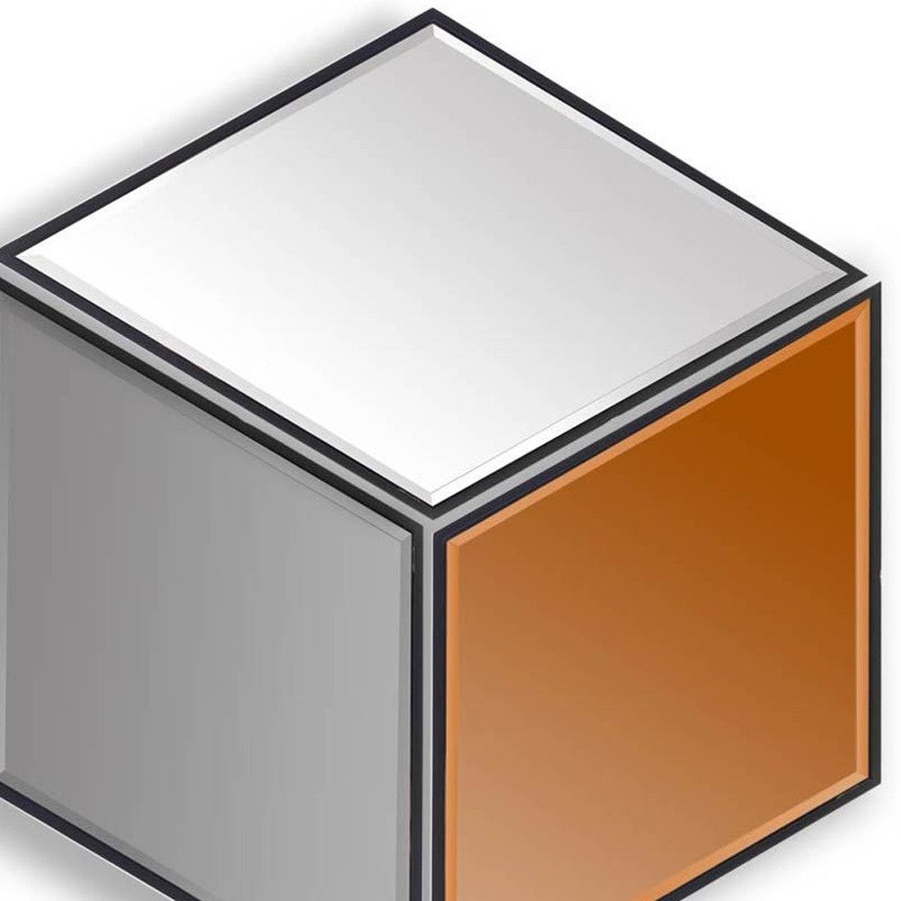 Juego de 3 espejos de pared geométricos sin marco