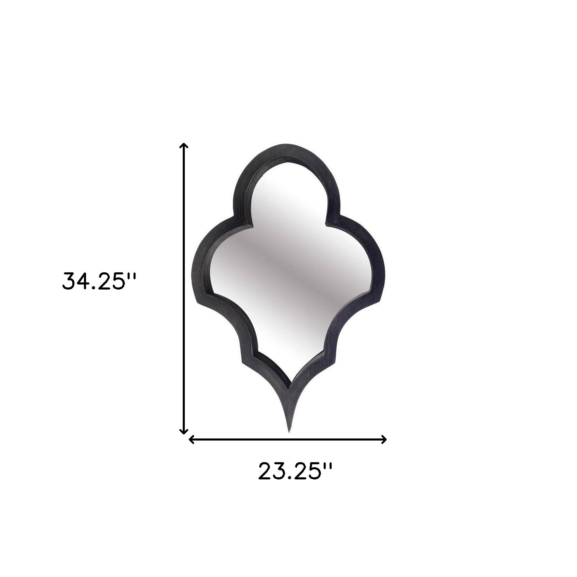 Black Wood Frame Wall Mirror