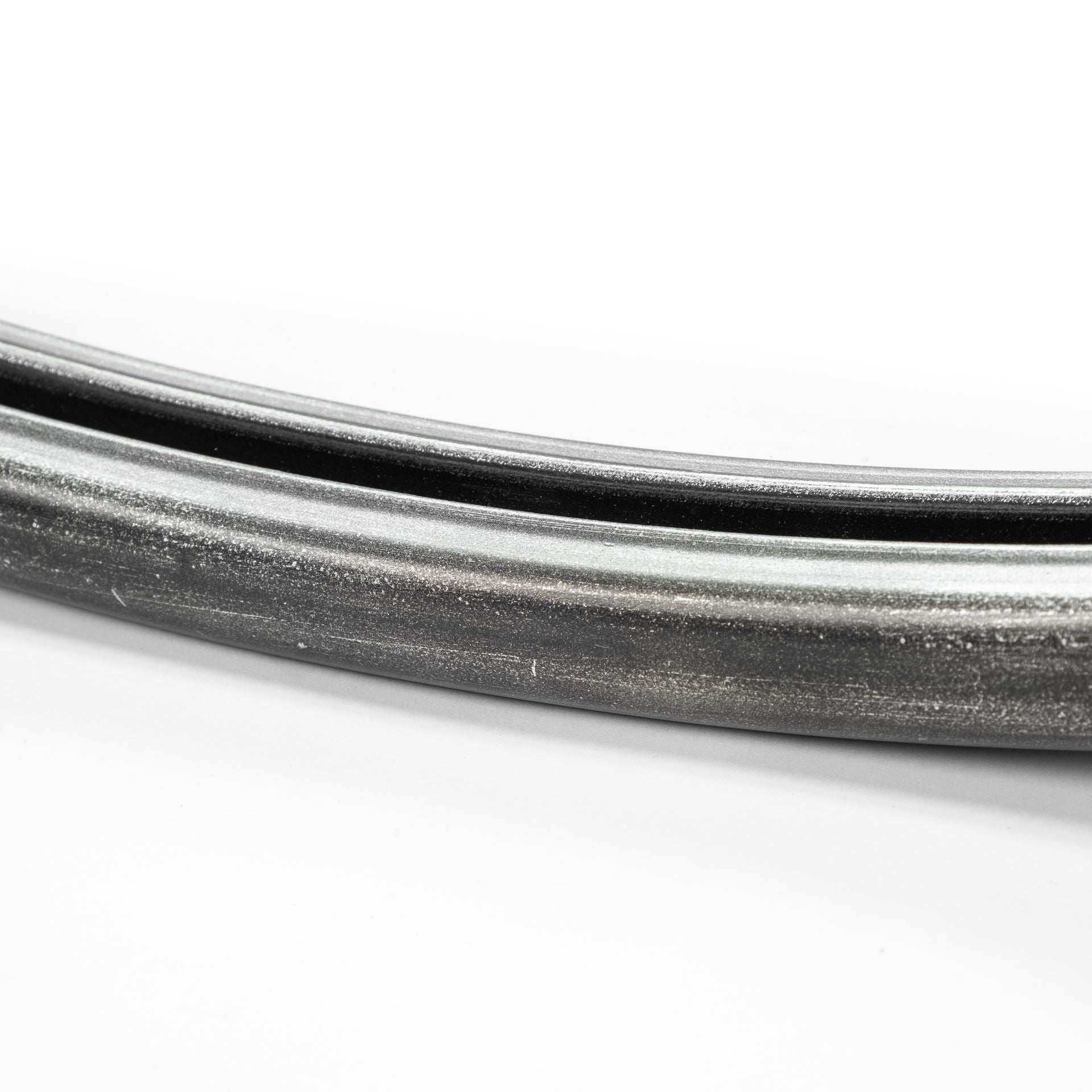 47" Round Black Metal Frame Wall Mirror