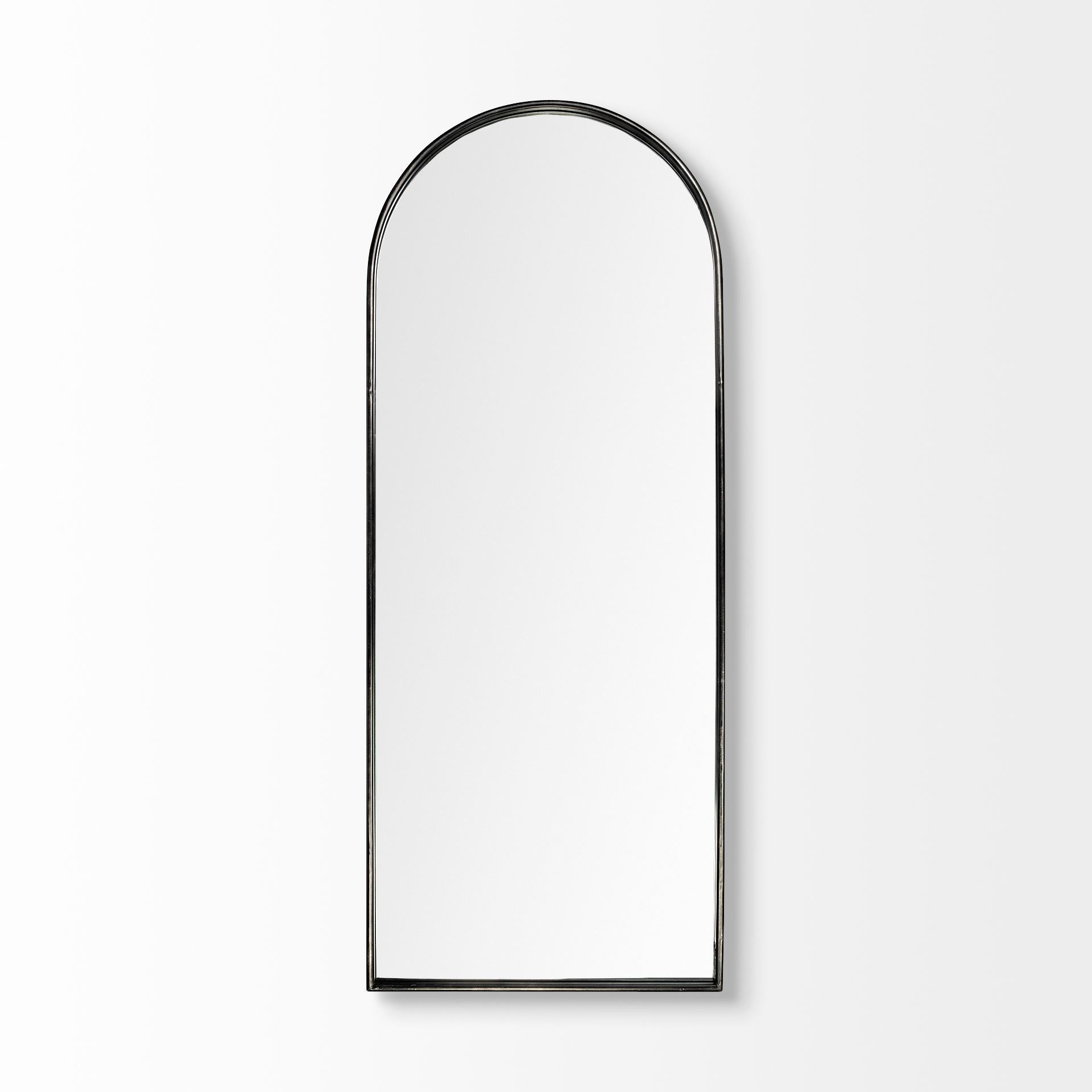 Arch Black Metal Frame Wall Mirror