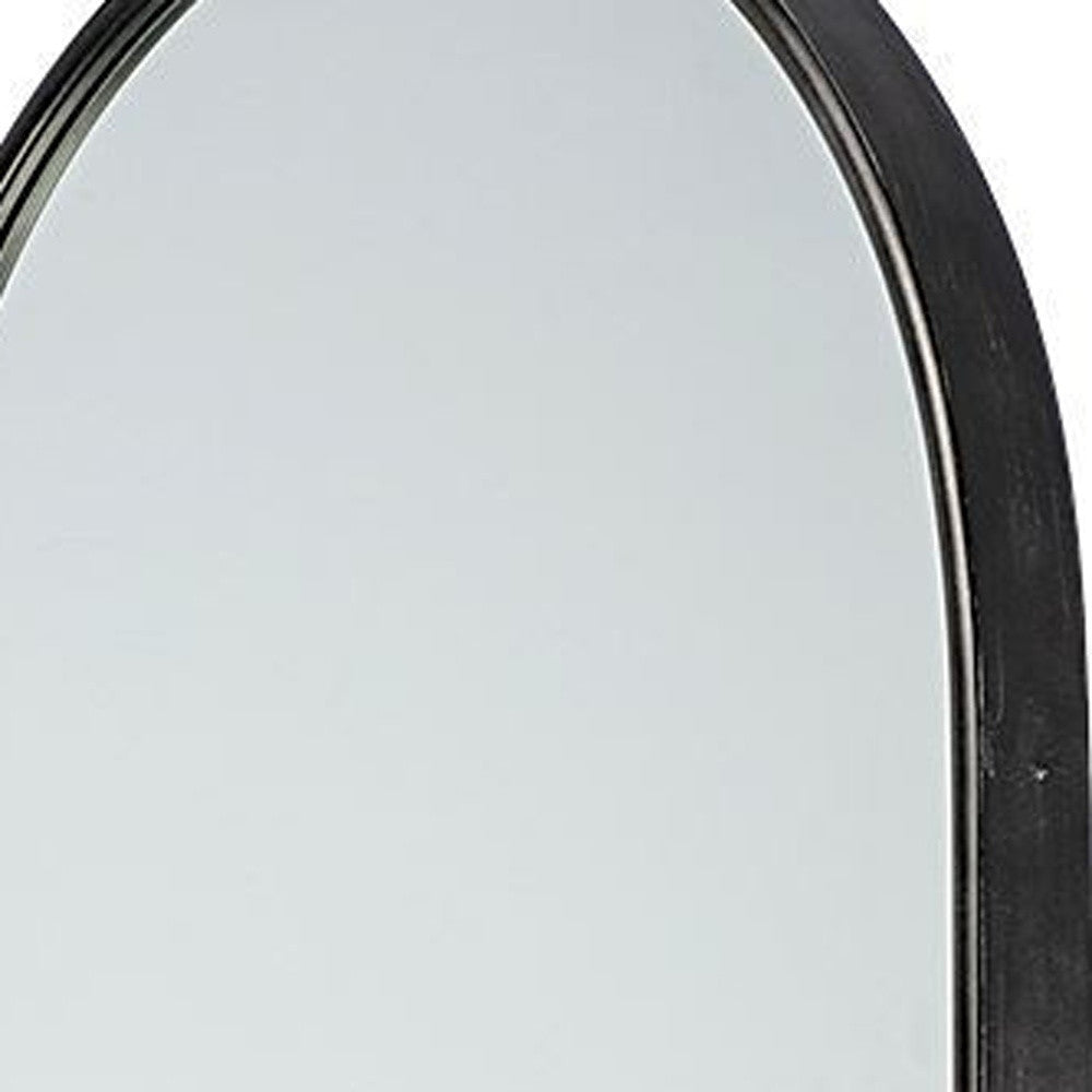Arch Black Metal Frame Wall Mirror