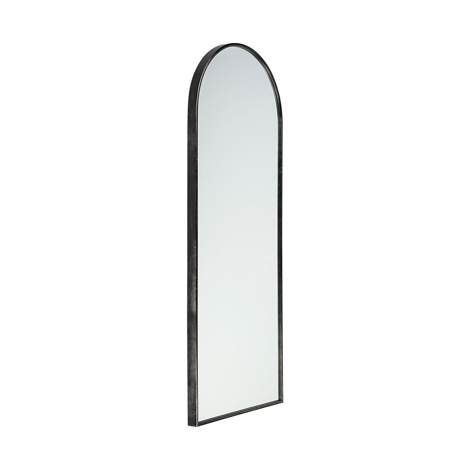 Arch Black Metal Frame Wall Mirror