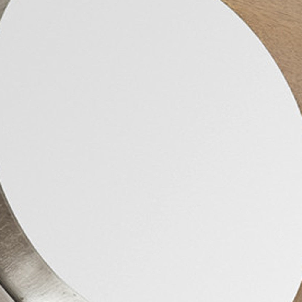 Cog 17" Round Walnut Finish Frame Wall Mirror