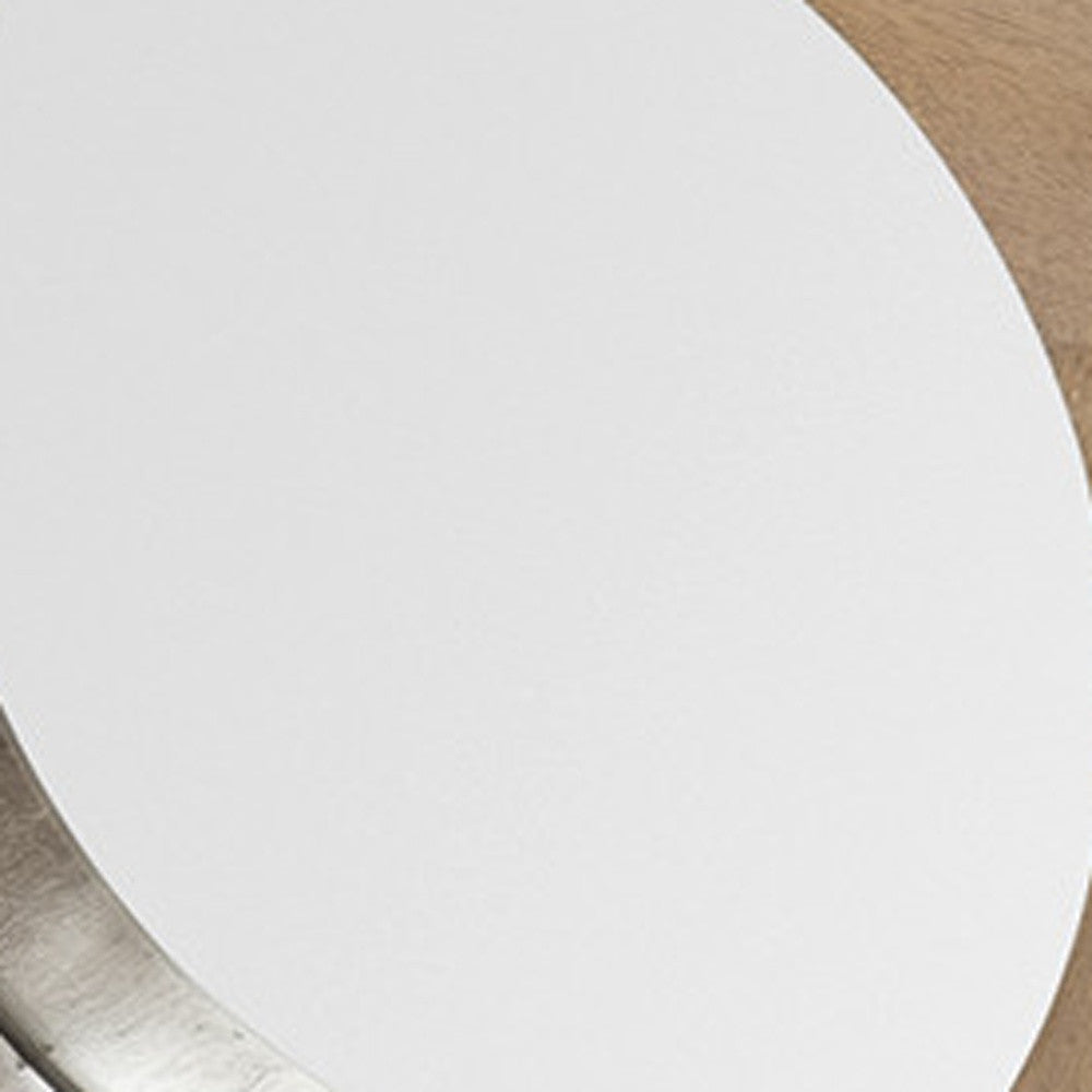 Cog 17" Round Walnut Finish Frame Wall Mirror