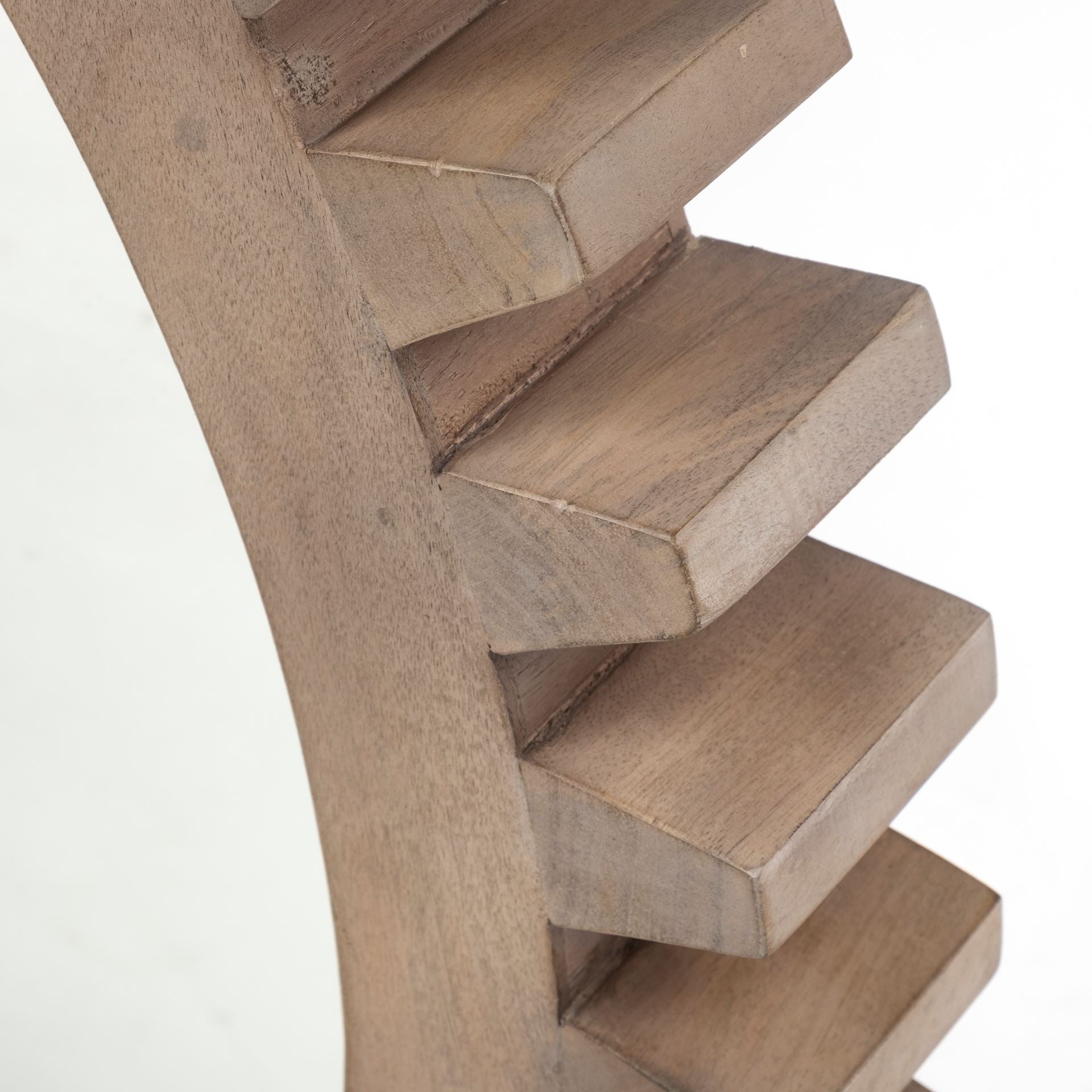 35" Round Brown Wood Frame With Brass Metal Lining Wall Mirror