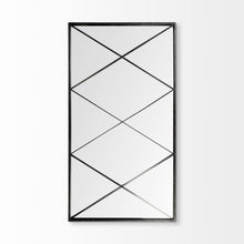Rectangular Black Metal Frame Wall Mirror