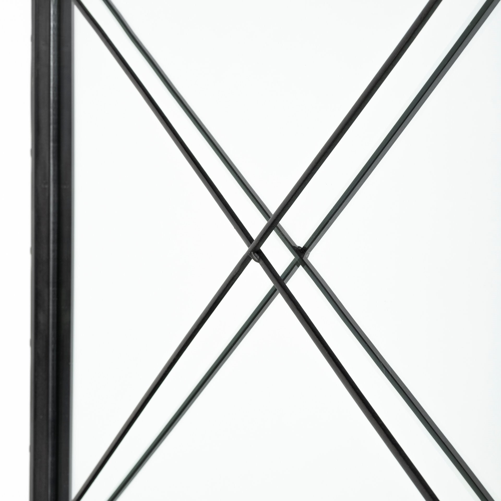 Rectangular Black Metal Frame Wall Mirror