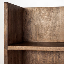 Brown Wood Cream Fabric Wrapped Seat Hall Tree With Storage