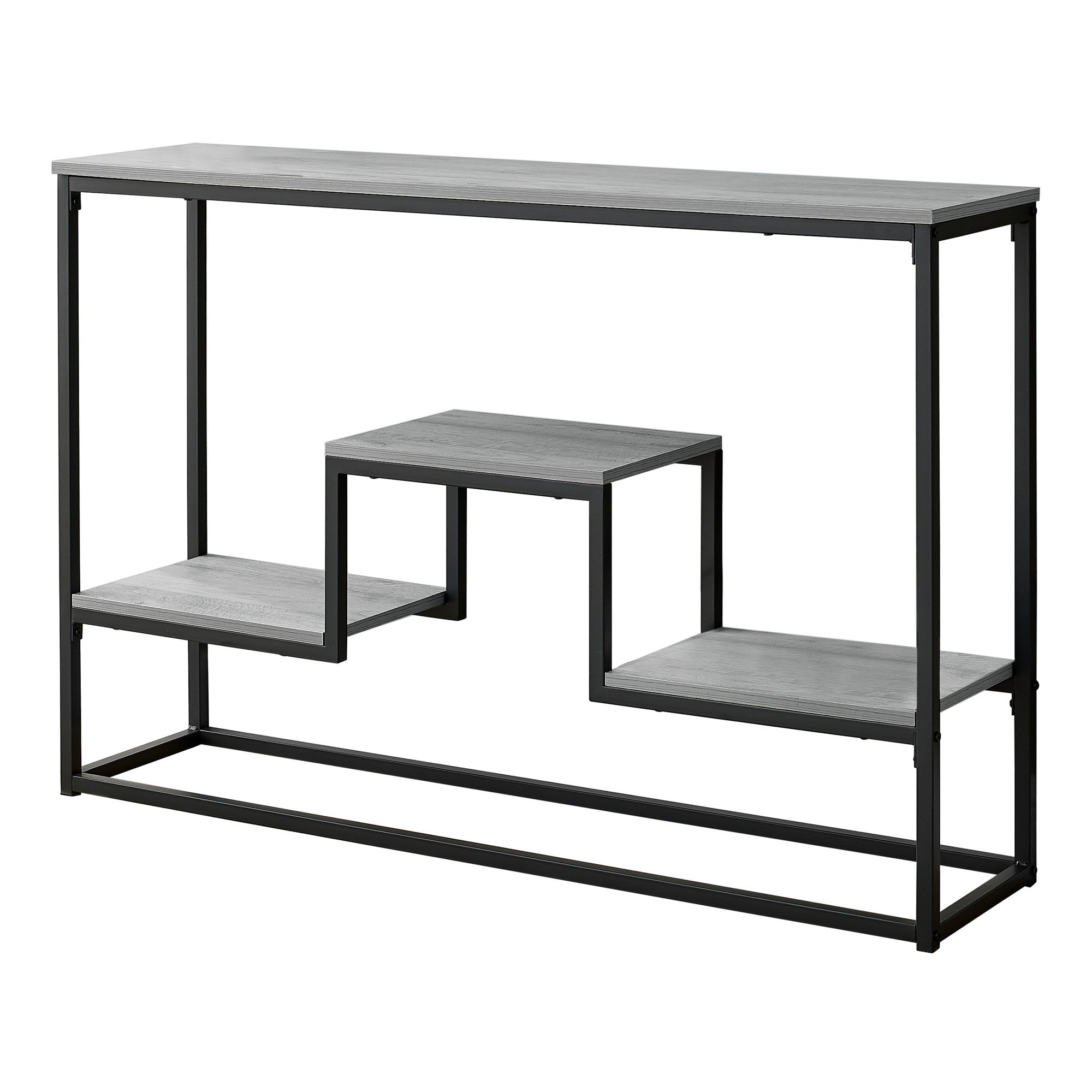 48" Rectangular Grey Wash Finish Hall Console Accent Table