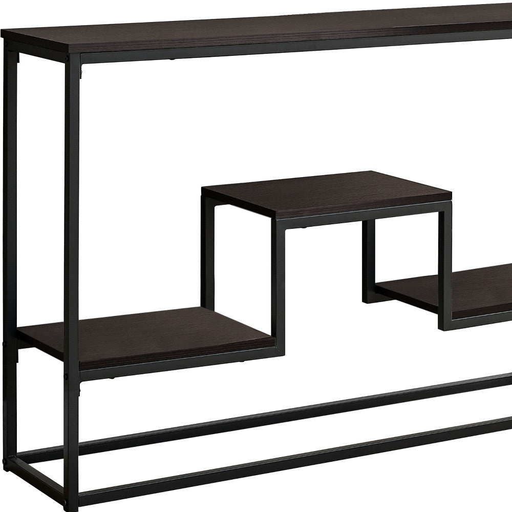 48" Rectangular Espresso Hall Console Accent Table