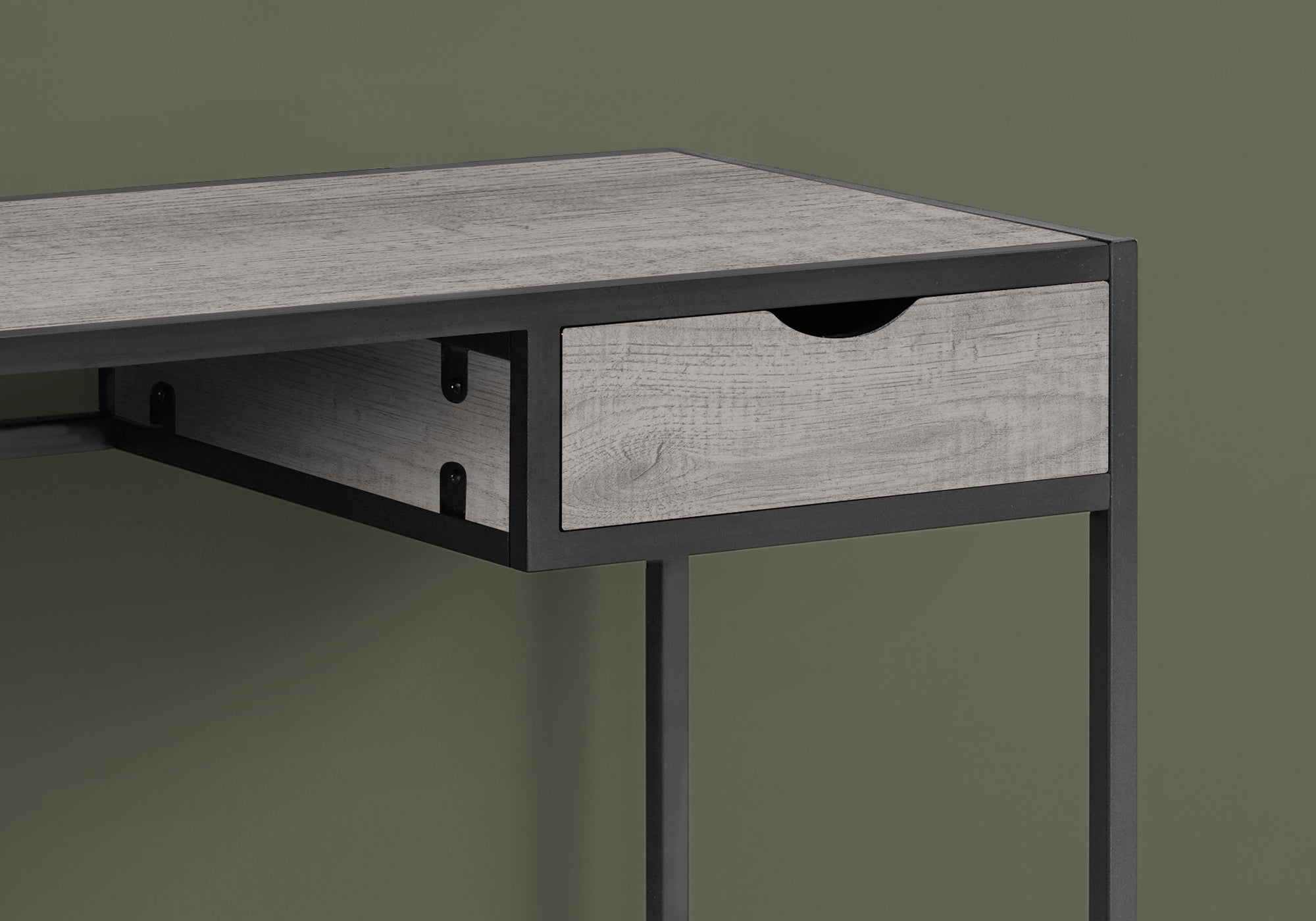 42" Gray Rectangular Computer Desk