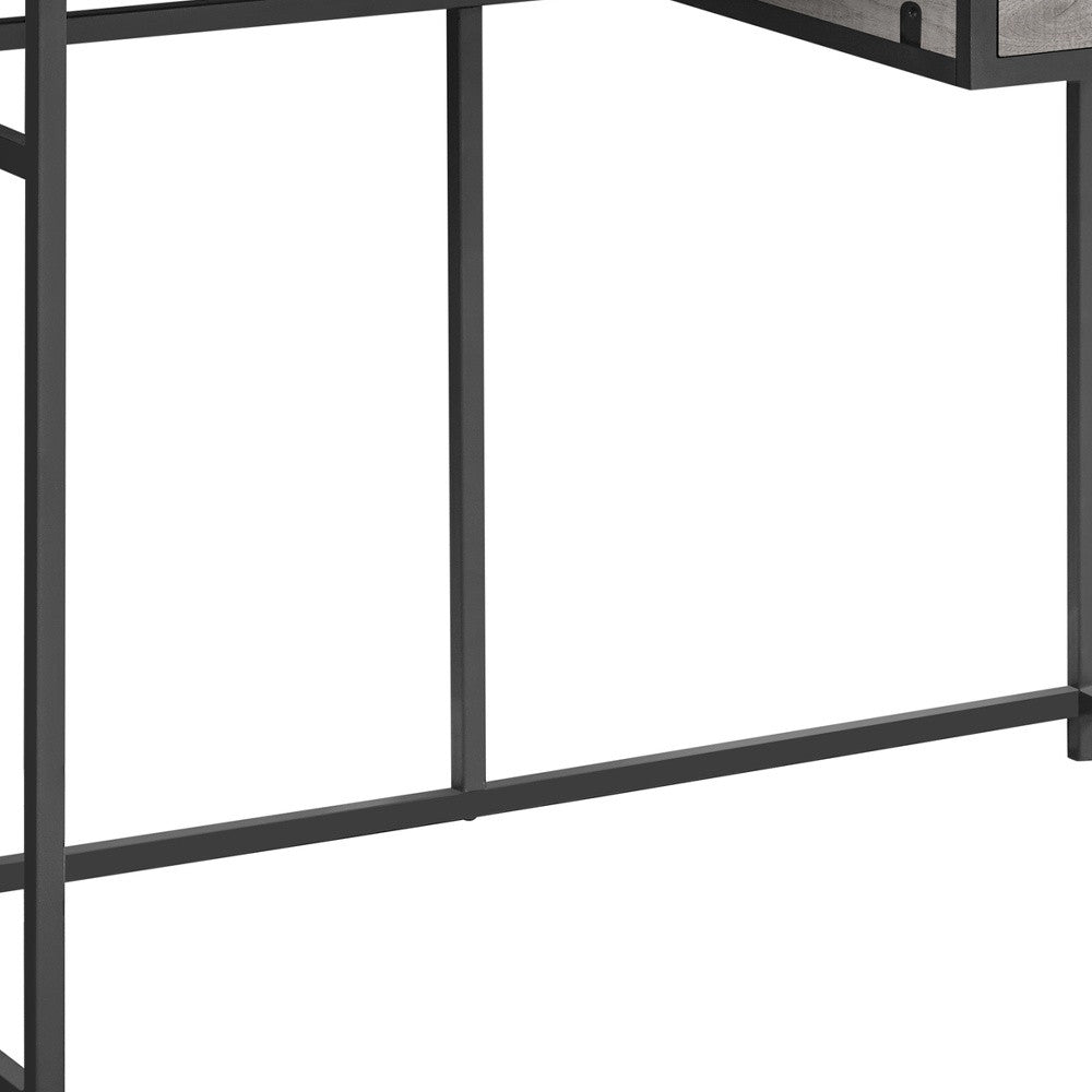 42" Gray Rectangular Computer Desk