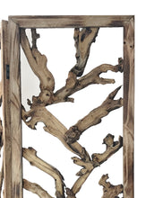 4 Panel Room Divider With Tropical Leaf