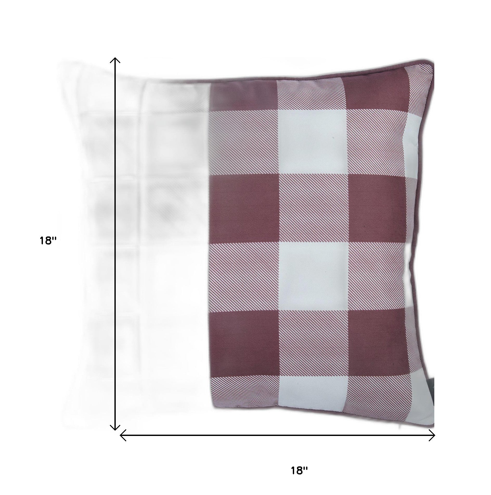 Set Of 4 18" Thanksgiving Gingham Throw Pillow Cover In Multicolor