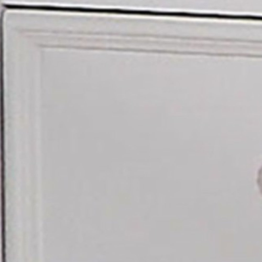 White Wood  Nightstand With 1 Drawer And Shelf