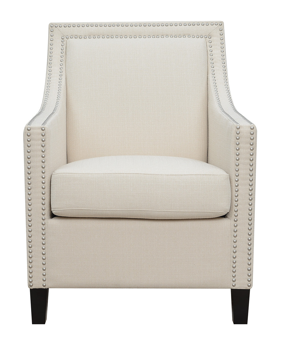 Silla decorativa tapizada en beige