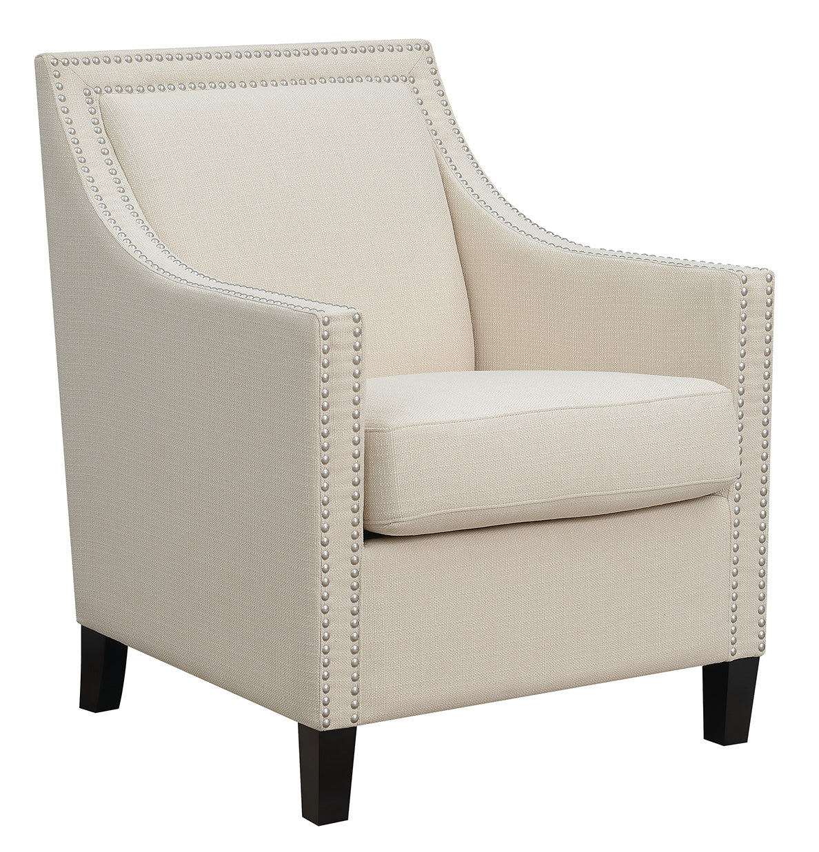 Silla decorativa tapizada en beige