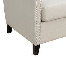 Silla decorativa tapizada en beige