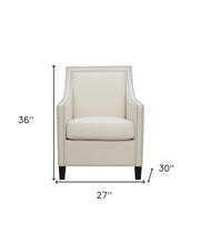 Silla decorativa tapizada en beige