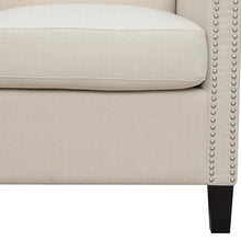 Silla decorativa tapizada en beige
